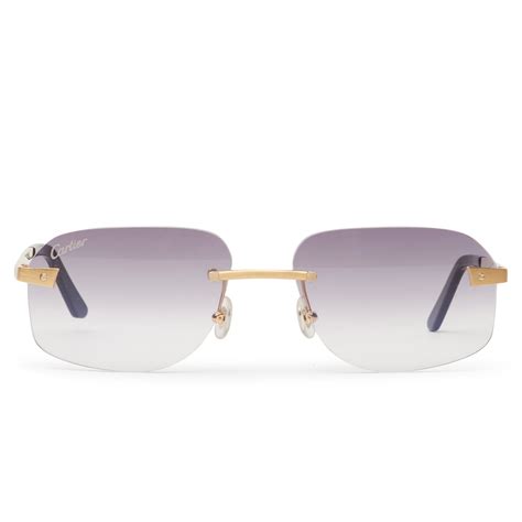 santos de cartier rimless glasses.